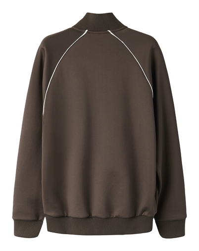 Name It - NKNDunne Zip Trøje - Chocolate Martini